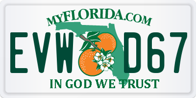 FL license plate EVWD67