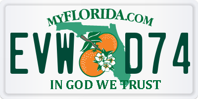 FL license plate EVWD74