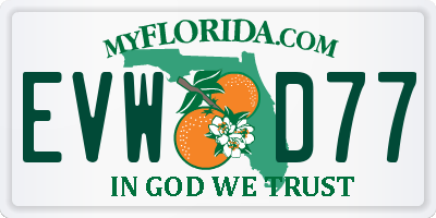 FL license plate EVWD77