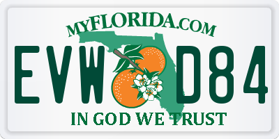 FL license plate EVWD84