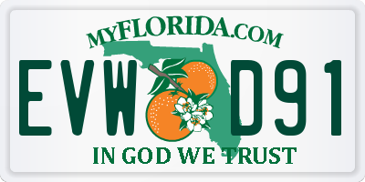 FL license plate EVWD91