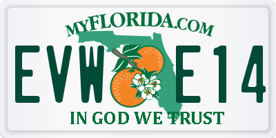 FL license plate EVWE14