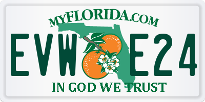 FL license plate EVWE24