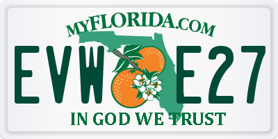 FL license plate EVWE27