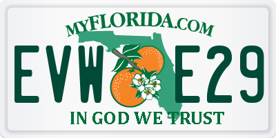 FL license plate EVWE29