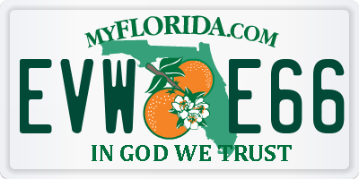 FL license plate EVWE66