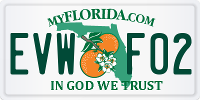 FL license plate EVWF02