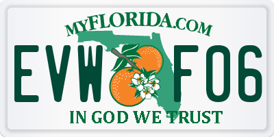 FL license plate EVWF06