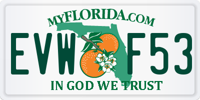 FL license plate EVWF53