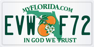 FL license plate EVWF72