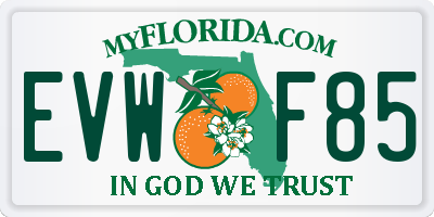 FL license plate EVWF85