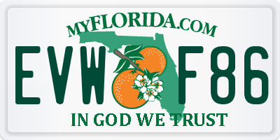 FL license plate EVWF86