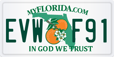 FL license plate EVWF91
