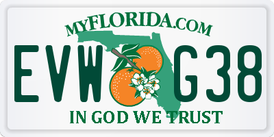 FL license plate EVWG38