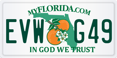 FL license plate EVWG49
