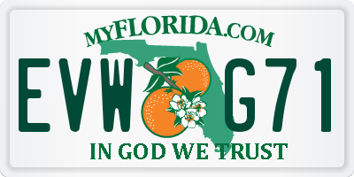 FL license plate EVWG71