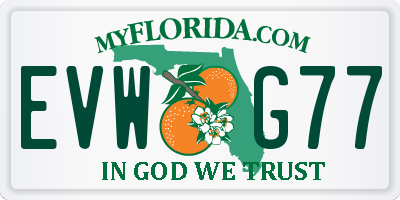 FL license plate EVWG77