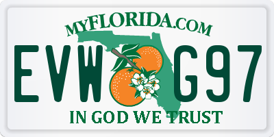 FL license plate EVWG97