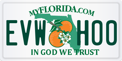 FL license plate EVWH00