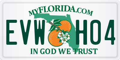 FL license plate EVWH04