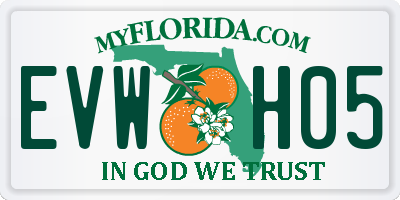 FL license plate EVWH05