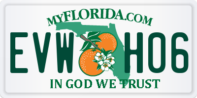 FL license plate EVWH06