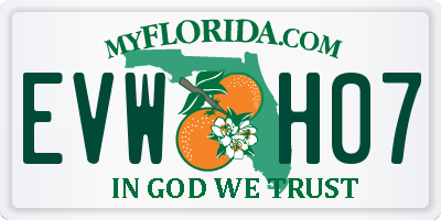 FL license plate EVWH07