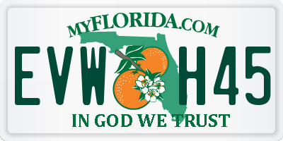 FL license plate EVWH45