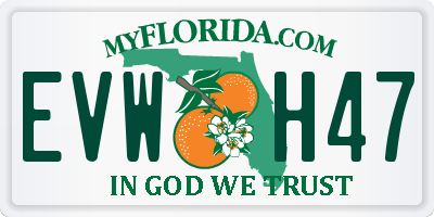 FL license plate EVWH47