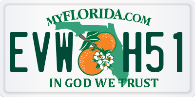 FL license plate EVWH51