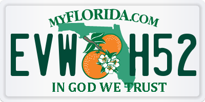 FL license plate EVWH52