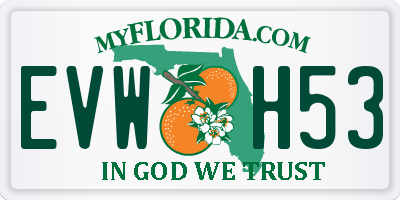FL license plate EVWH53