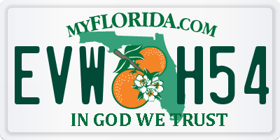 FL license plate EVWH54
