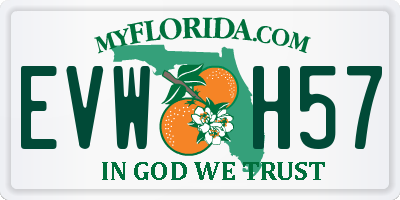 FL license plate EVWH57