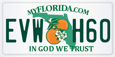 FL license plate EVWH60
