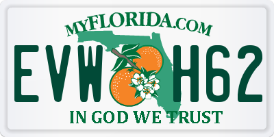 FL license plate EVWH62