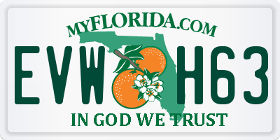 FL license plate EVWH63