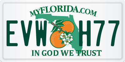 FL license plate EVWH77
