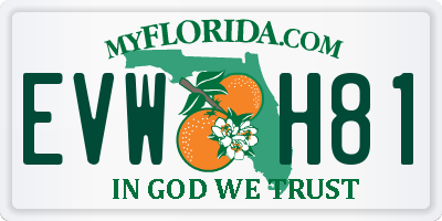 FL license plate EVWH81
