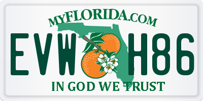 FL license plate EVWH86