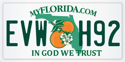 FL license plate EVWH92