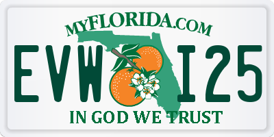 FL license plate EVWI25