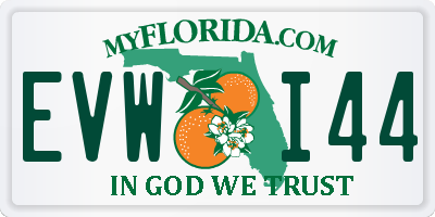 FL license plate EVWI44