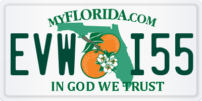FL license plate EVWI55