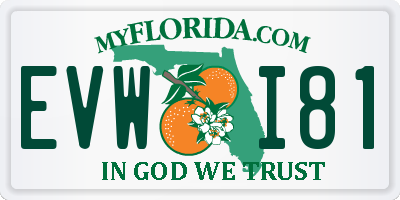 FL license plate EVWI81