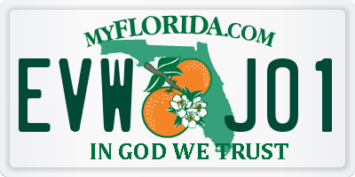 FL license plate EVWJ01