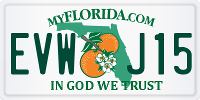 FL license plate EVWJ15