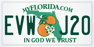 FL license plate EVWJ20