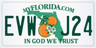 FL license plate EVWJ24