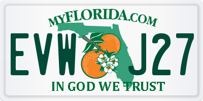 FL license plate EVWJ27